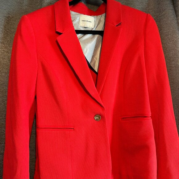 Woman Blazer, Red, Courte Rowe Brand, Size XL - Picture 1 of 4